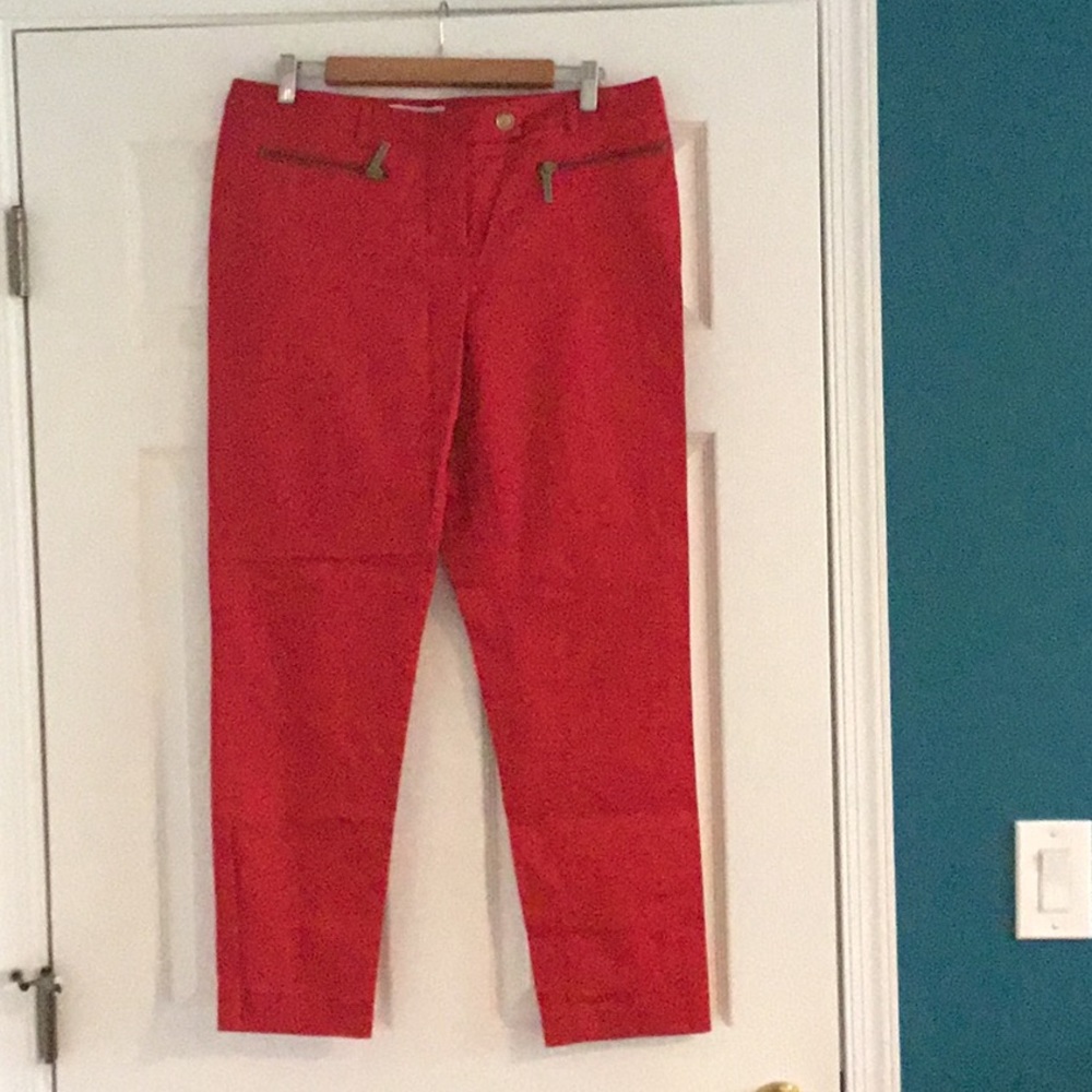 NWT Michael Kors red ankle pants